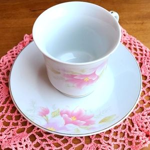 Floral Napco Teacup and Saucer